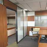 供应办公室双玻百叶隔断办公室屏风隔断 玻璃高隔断铝型材批发