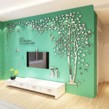 爱情森林亚克力3D水晶立体墙贴客厅卧室沙发电视背景墙壁装饰贴画