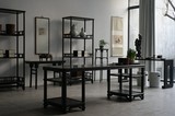 新中式实木书桌椅简约禅意书房书架组合家具会所现代条案画案书柜