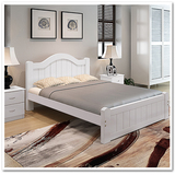 包邮特价床实木床1.8米双人床1.51.2m单双人床成人床现代简约白床