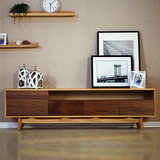 北欧电视柜茶几组合日式实木简约电视柜小户型白橡木现代客厅家具