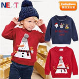 【现货】英国代购正品NEXT 秋款男童/男孩 圣诞雪人针织衫毛衣
