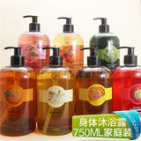 包邮THE BODY SHOP辣木花西柚橄榄草莓美白身体沐浴露750ML家庭装