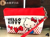 【特价清仓】卡通hello kitty凯蒂猫KT猫PU化妆包水饺包手拿包