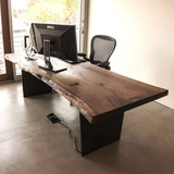loft复古老板桌 个性总裁桌 电脑桌 2米实木书桌创意大班台工作台
