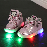2016春秋新款儿童灯鞋运动鞋女童LED带灯发光鞋七彩童鞋宝宝灯鞋