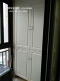 上海整体阳台储物柜定制壁柜橱壁柜异形包管道整面墙定做
