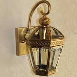 欧式全铜客厅壁灯欧式单头走廊阳台壁灯门厅室外庭院防水壁灯具