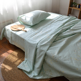 床单单件 纯棉斜纹简约1.51.8m2米床单双人夏季被单全棉