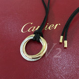 特价V2二手奢侈品：CARTIER卡地亚三金环镶钻男女长项链