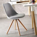 现代北欧宜家实木欧式创意餐椅电脑休闲椅伊姆斯办公洽谈接待椅子