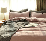 日式简约现代春夏全棉家纺四件套韩式纯棉床上用品4件套床单被套