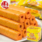 印尼进口零食 丽芝士纳宝帝奶酪芝士玉米棒威化饼干盒装160g 吃货
