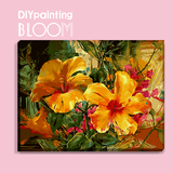 数字油画diy客厅餐厅风景花卉大幅填色手绘亚麻装饰画定制包邮