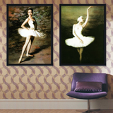 小天鹅芭蕾舞 现代有框画装饰画舞蹈艺术客厅挂画墙壁画推荐时尚