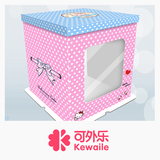 独创粉色Kitty猫6寸8寸10寸12寸翻糖芭比娃娃盒蛋糕盒包装盒批发