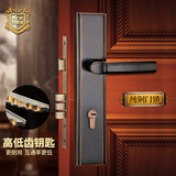 全铜复古大门锁黑色纯铜执手锁美式室门锁中式实木门锁金色房门锁