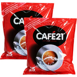 包邮 进口新加坡金味CAFE21二合一 无糖白咖啡 速溶咖啡300g*2袋