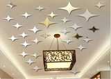 漫天镜面星星立体墙贴亚克力金银星星天花板吊顶装饰外贸货源批发