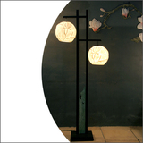 新中式创意荷花灯 客厅荷花球树脂灯荷塘月色落地灯【为荷】