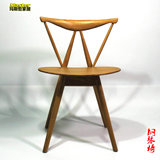 钢琴椅 Piano chair 北欧实木餐椅 W椅 米其椅 咖啡椅 实木创意椅
