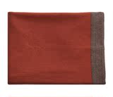 橘色羊绒呢子床尾搭毯搭巾样板房休闲毯装饰毯床上搭毯拼接