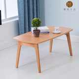 创意实木茶几 小户型北欧原木咖啡桌简约现代可折叠客厅茶桌茶几