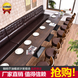 咖啡厅沙发奶茶甜品店桌椅西餐厅茶餐厅实木餐桌椅卡座组合批发
