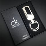 秋季新品2016特价金属女士挂件简约钥匙链双环汽车男钥匙扣CK01
