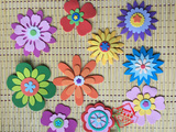 15年新款幼儿园装饰小学教室环境材料墙贴泡沫小花朵小花菊花创意