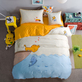 纯棉儿童床上用品男孩床品全棉男童卡通被套床单1.2M1.5米四件套
