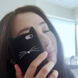 出口美国kate spade小猫咪iPhone6S苹果6 硅胶手机壳保护套