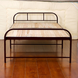 2016加固钢架钢木床简易单人双人床午睡午休床铁架木板床折叠床