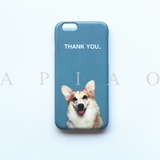 韩国代购同款蠢萌的柯基犬iPhone6s plus小清新狗手机壳三星魅族