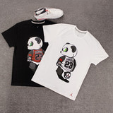 2016款 AJ Jordan乔丹13代熊猫运动圆领速干短袖T恤男 618879-100
