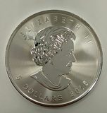 东门收藏 美洲 加拿大钱币 2016年 枫叶银币 面值5元 含银99.99%
