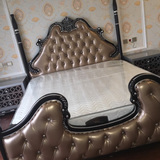 欧式床 双人床 韩式雕花实木床1.8米法式布艺床 新古典公主床婚床
