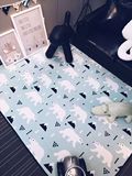 韩国卡通夏季婴儿草席绒全棉针织3D地垫地毯客厅卧室游戏房Line