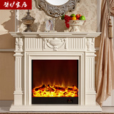 1.2米白色美式实木壁炉架 1.4米欧式壁炉装饰柜 电壁炉取暖装饰芯