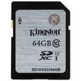 金士顿SD卡64G内存卡 CLASS10高速相机存储卡SD10Vg2数码相机卡