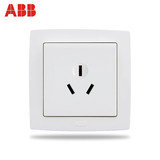 正品ABB开关插座SOLO白色AS206三孔16A空调插座 86型家装墙壁面板