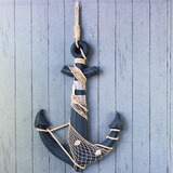D创意家居用品电视柜客厅装饰品摆件壁挂地中海风格船锚木质简约