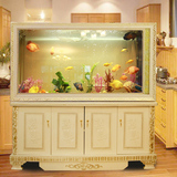 欧式生态玻璃鱼缸水族箱1.2米1.5米屏风隔断免换水带鞋柜金鱼缸