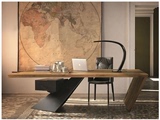 美式loft实木铁艺办公长桌北欧个性书桌工作台会议桌电脑桌