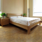 白橡木纯全实木床北欧宜家小户型卧室家具特价双人床1.5米1.8米