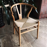 清木坊 古典白橡木叉骨椅简约现代 实木中式休闲明式Y椅靠背椅子