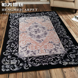 中式欧式美式羊毛手工茶几卧室客厅沙发床尾床边定做黑地垫地毯