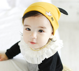 现货韩国代购春秋正品HAPPYPRINCE男女宝宝婴儿纯色针织套头帽子