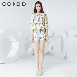 品牌特卖ccdd2016春装新款专柜女中国风印花短外套甜美清新上