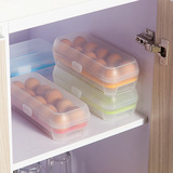 鸡蛋保鲜盒 家用厨房冰箱鸡蛋收纳盒 创意带盖塑料10格蛋托鸡蛋格